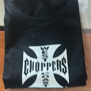 Black Graphic T-Shirt with White Cross Logo